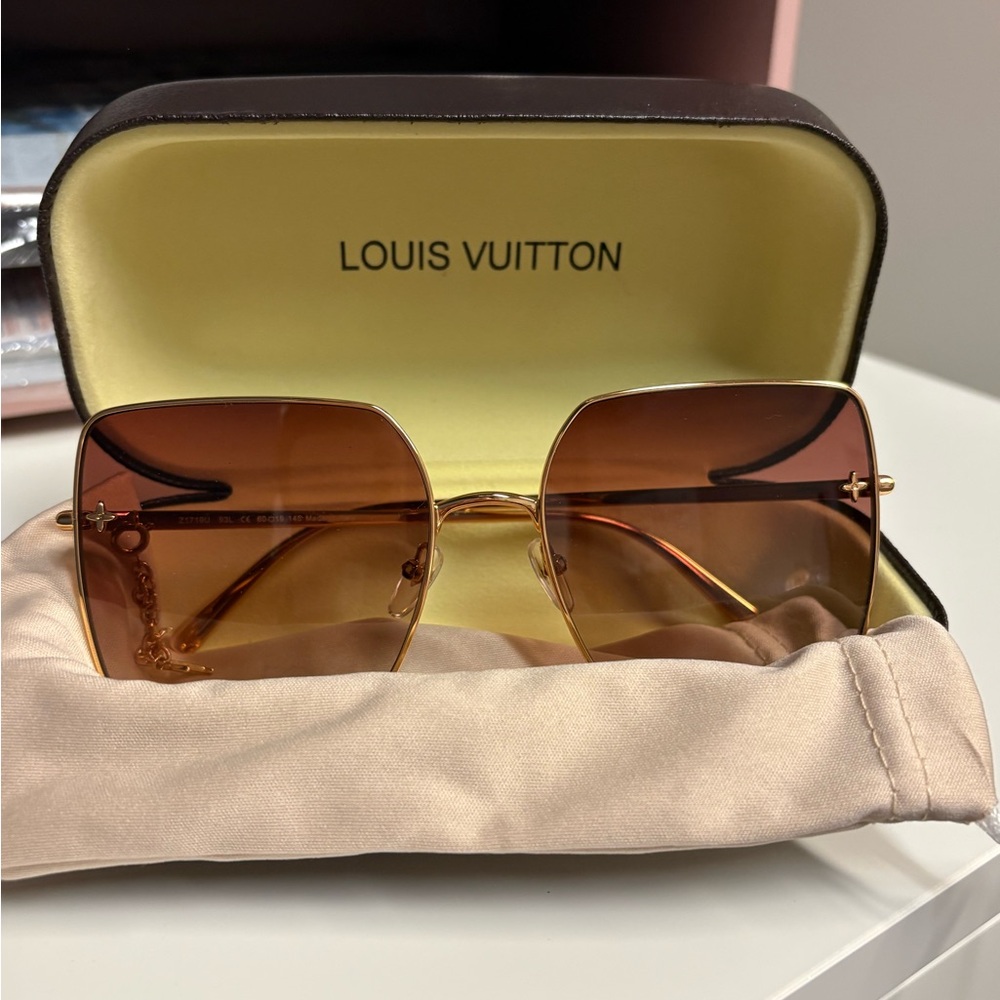 Louis Vuitton Gold Charm Cat Eye Sunglasses